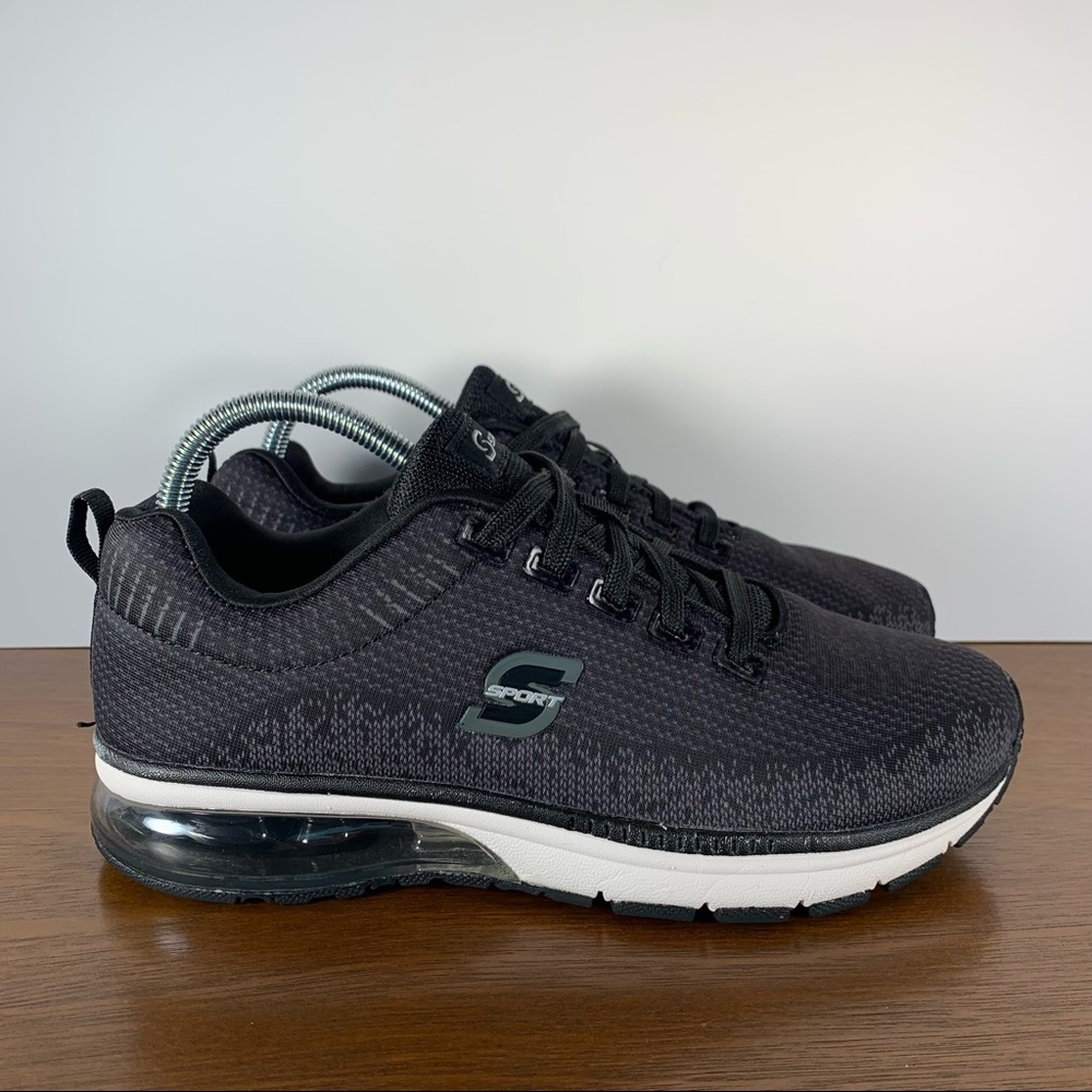 Skechers - S Sport Sneaker Shoe Black White - Women’s 9